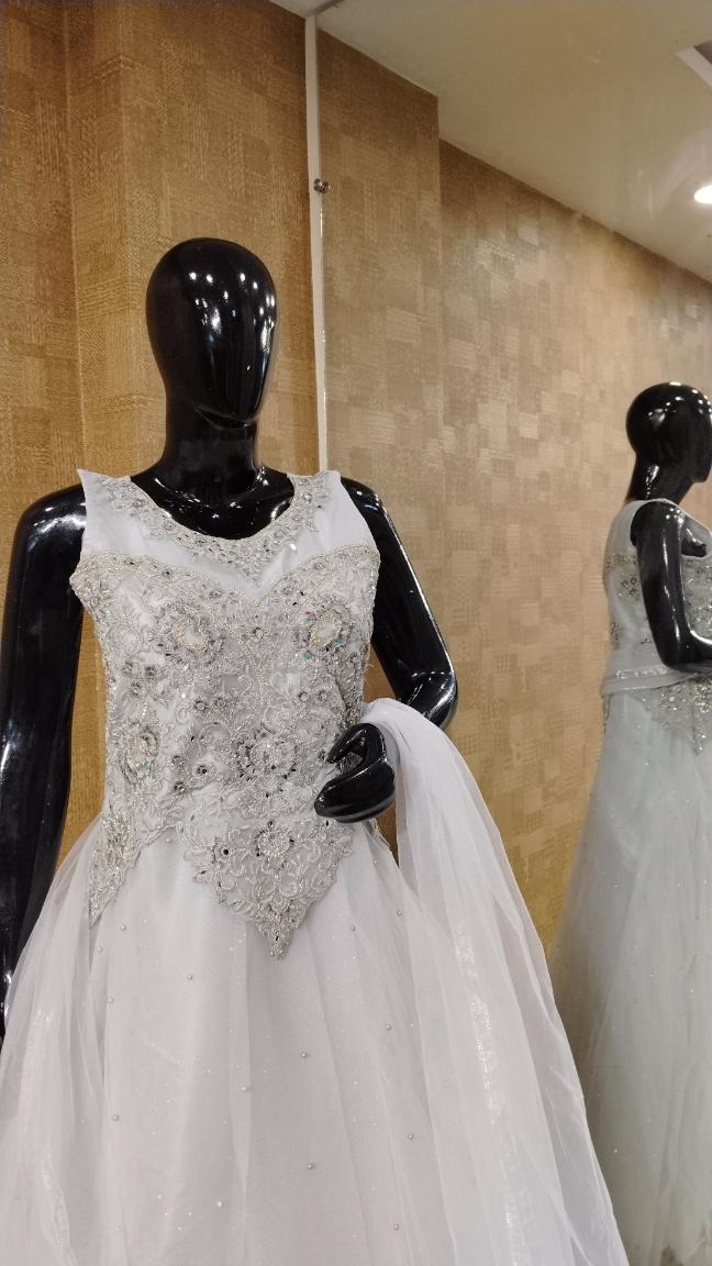 White Gown with Embroidery
