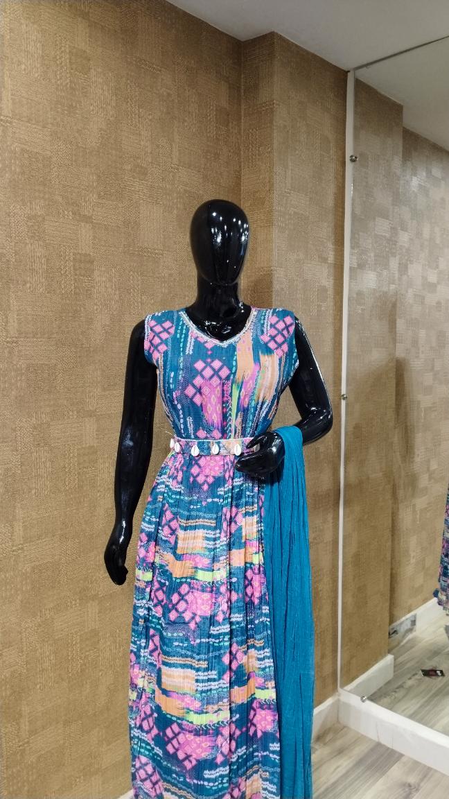 Multi-Colored Dark Blue Suit Set