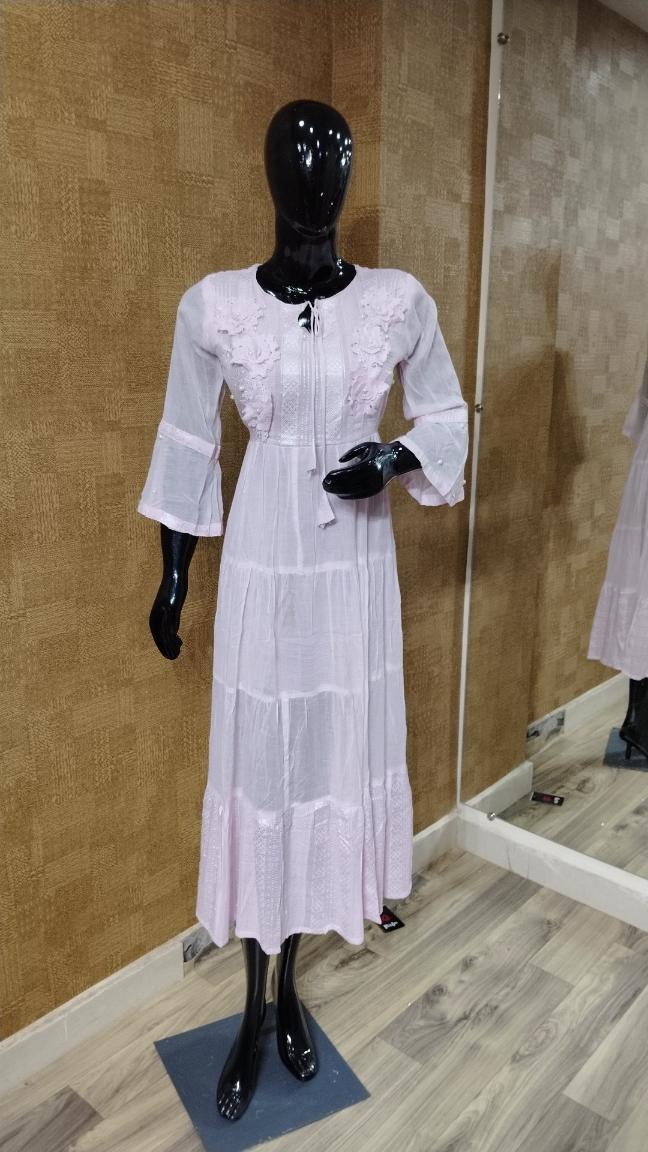 White Midi-Length Dress