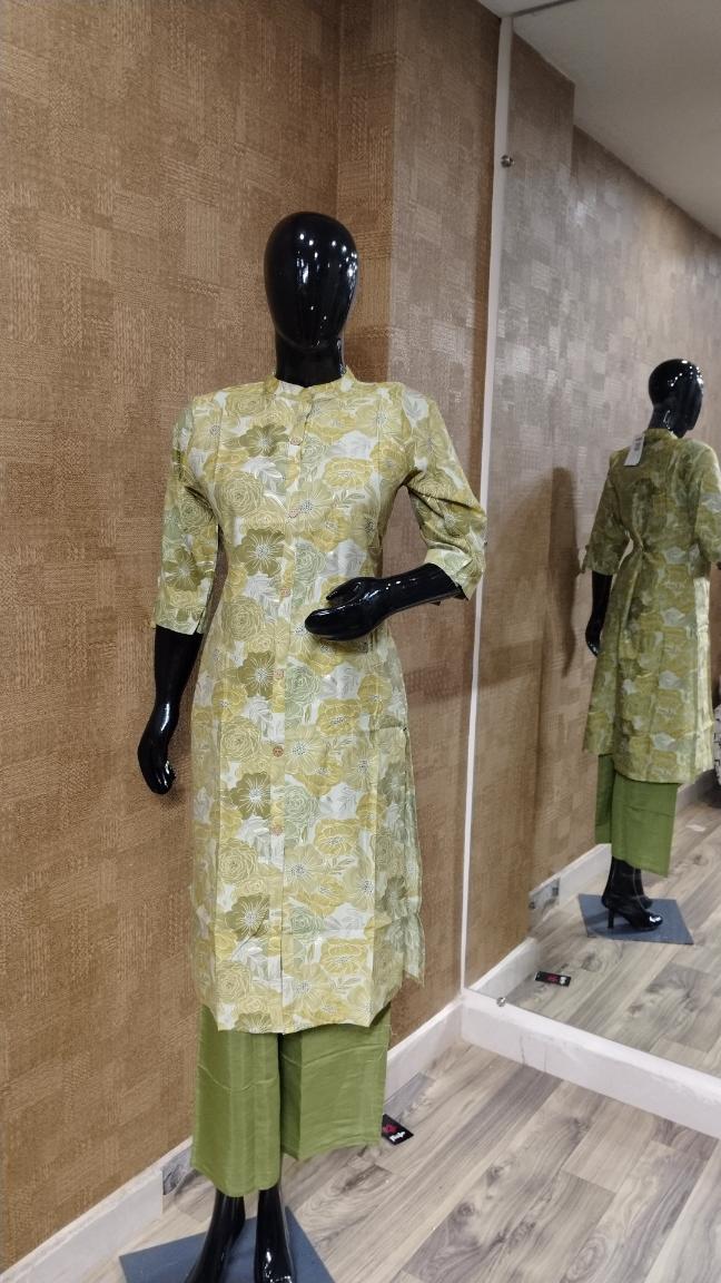 Light Green Off-White Suit Set