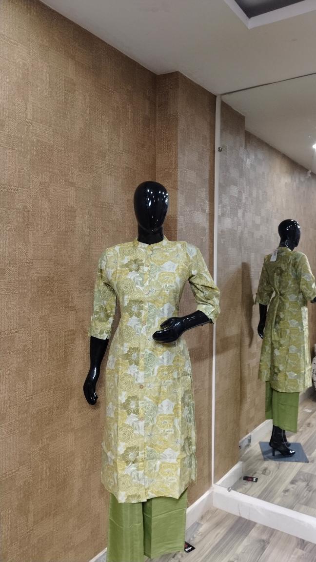 Light Green Off-White Suit Set