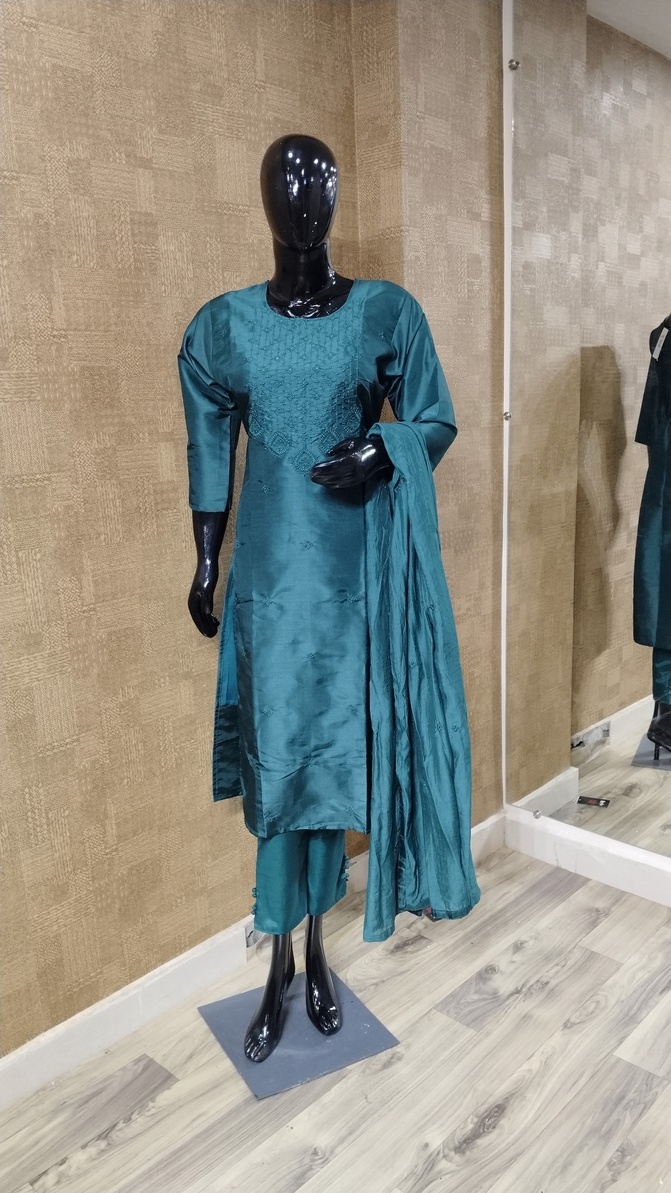 Solid Teal Suit Set