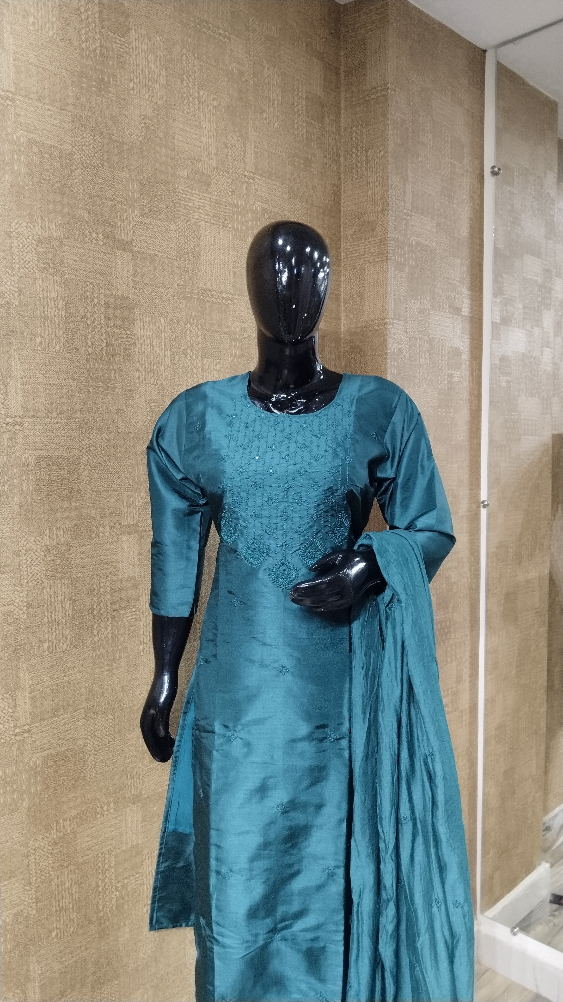 Solid Teal Suit Set