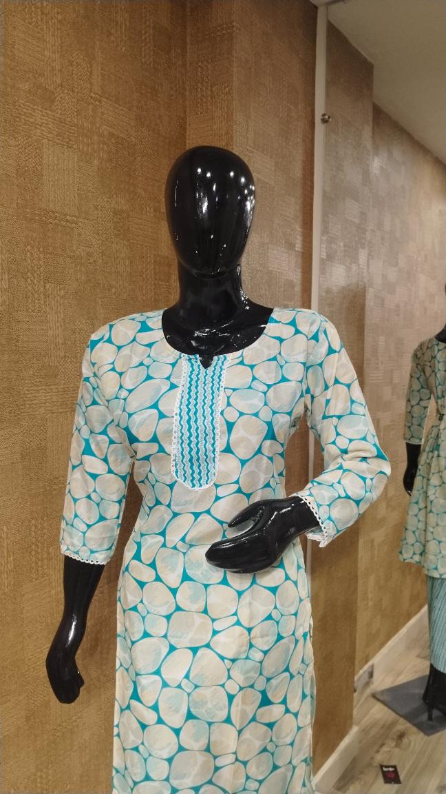 White-Blue Suit Set
