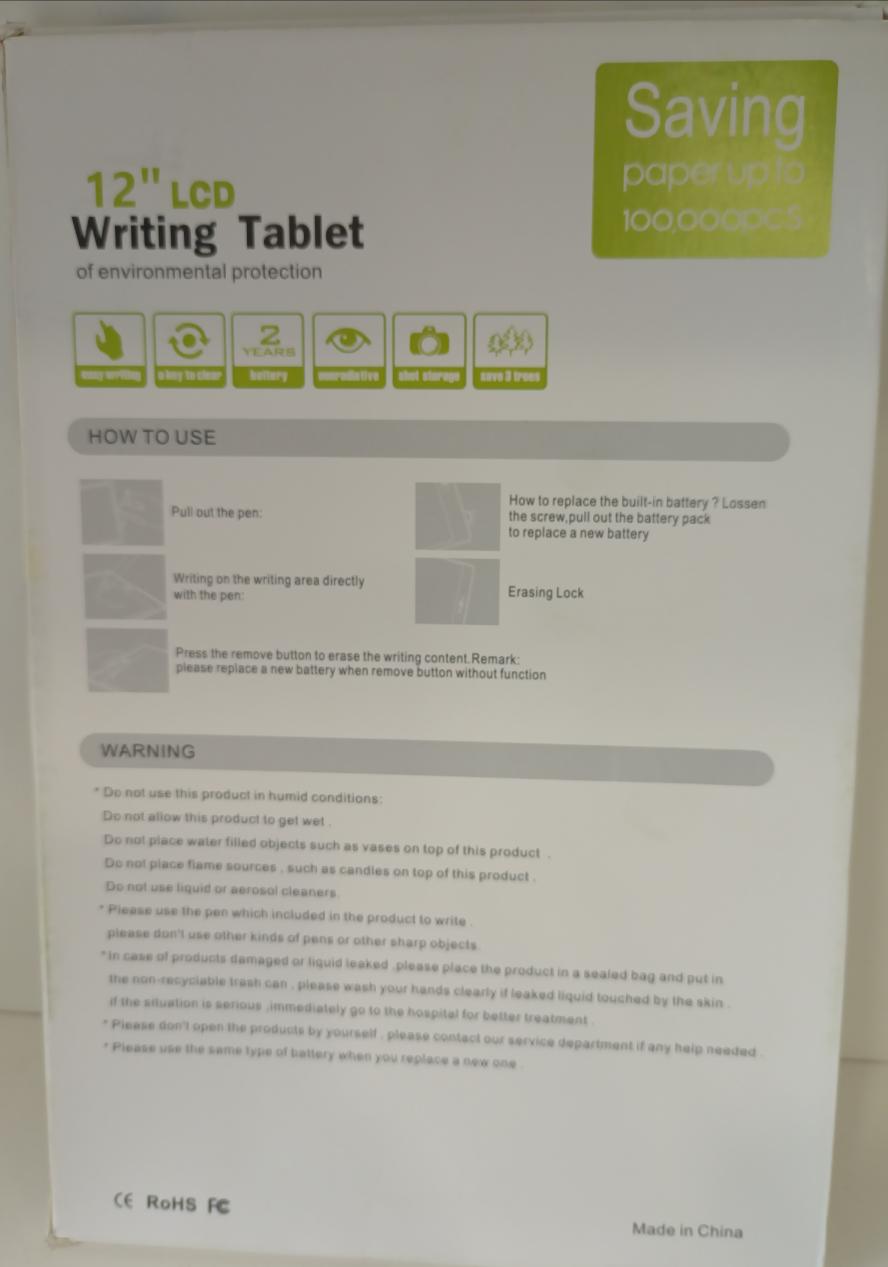 12 INCH WRITING TABLET