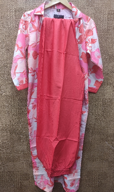 Yellow Grey Floral Suit Set